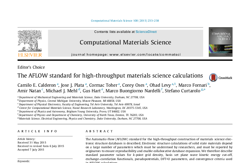 Graphical abstract for The AFLOW Standard for High-Throughput Materials Science Calculations